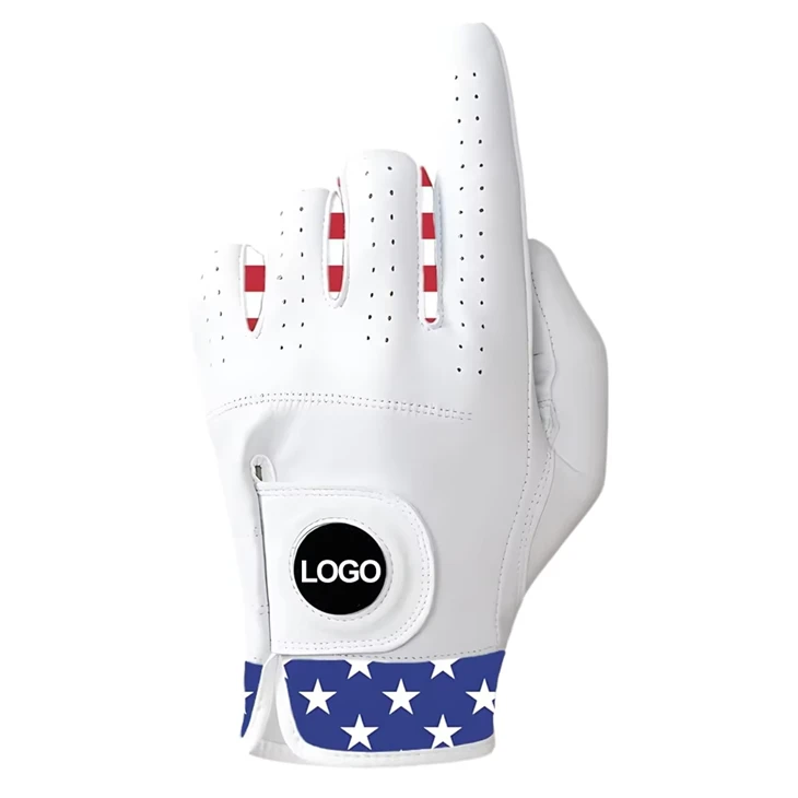 Mănuși de golf personalizate, de înaltă calitate, pentru mâna stângă dreaptă, din piele Cabretta și din piele Pu. Mănuși de golf cu logo personalizat OEM pentru adulți