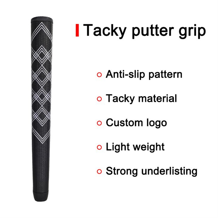 Mâner pentru putter de golf premium alb-negru lipicios din silicon - Design conic