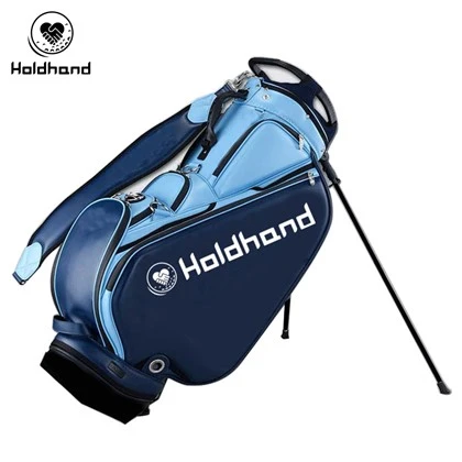 2. Geantă pentru suport de golf din piele PU, logo personalizat cu broderie Geantă ușoară de transport pentru golf