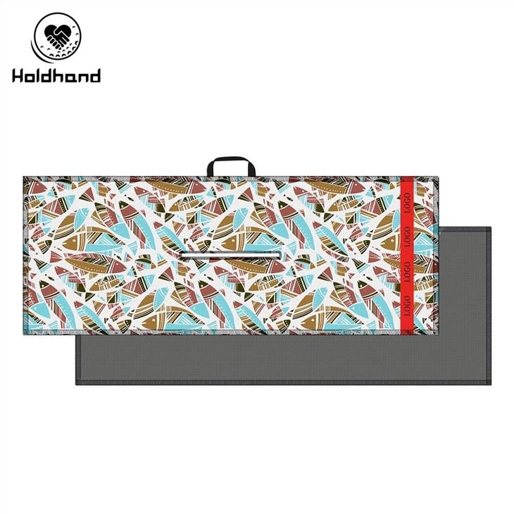 2022 Hot Selling New Cartoon Pattern Custom Design Manufacture Microfiber Deep Weave Golf Towels Manufacture With Hook