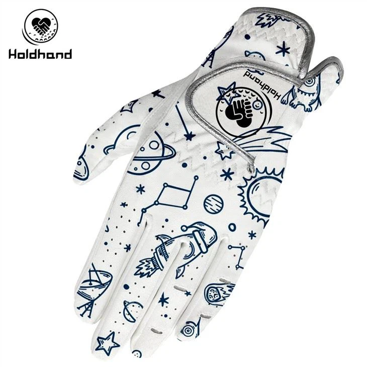 Best Hales Products Guaranteed Vividly Colorful Designs Custom Brand OEM Pattern PU Leather Golf Gloves