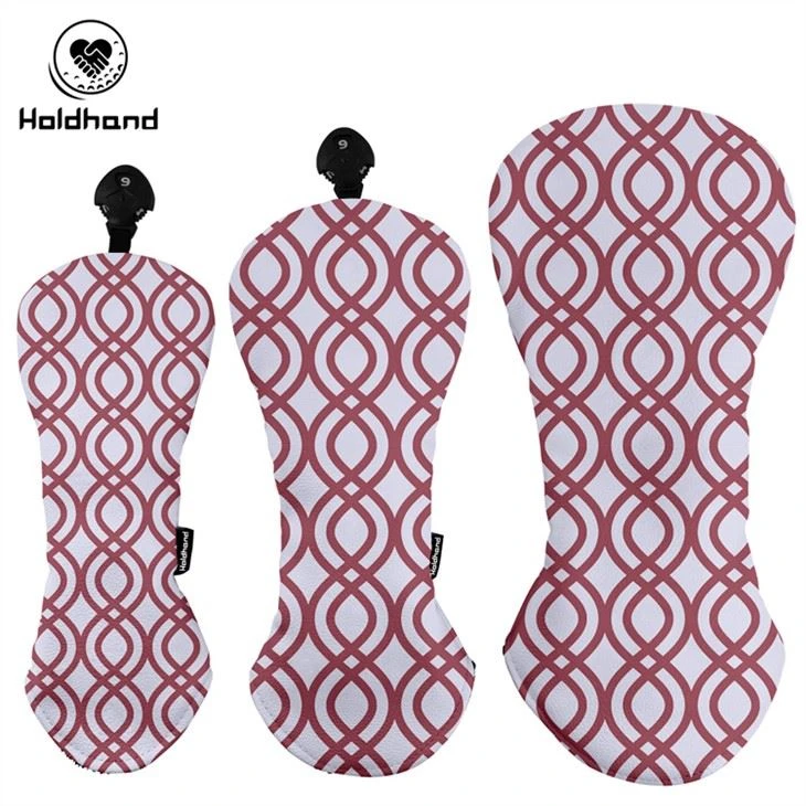 Înaltă calitate Nice Parttern Headcover impermeabilă din piele PU Driver Wood Fairway Hybrid Headcovers Logo personalizat OEM