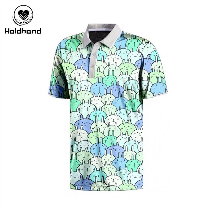 Polo de golf 100% poliester personalizat cu imprimare prin sublimare pentru bărbați
